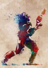American Football Player Sport Art 5 Poster och Canvastavla