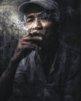 Man with Cigar, Myanmar. Poster och Canvastavla