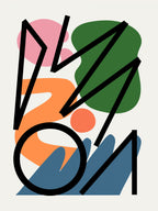 Bold Line and Curve Poster och Canvastavla