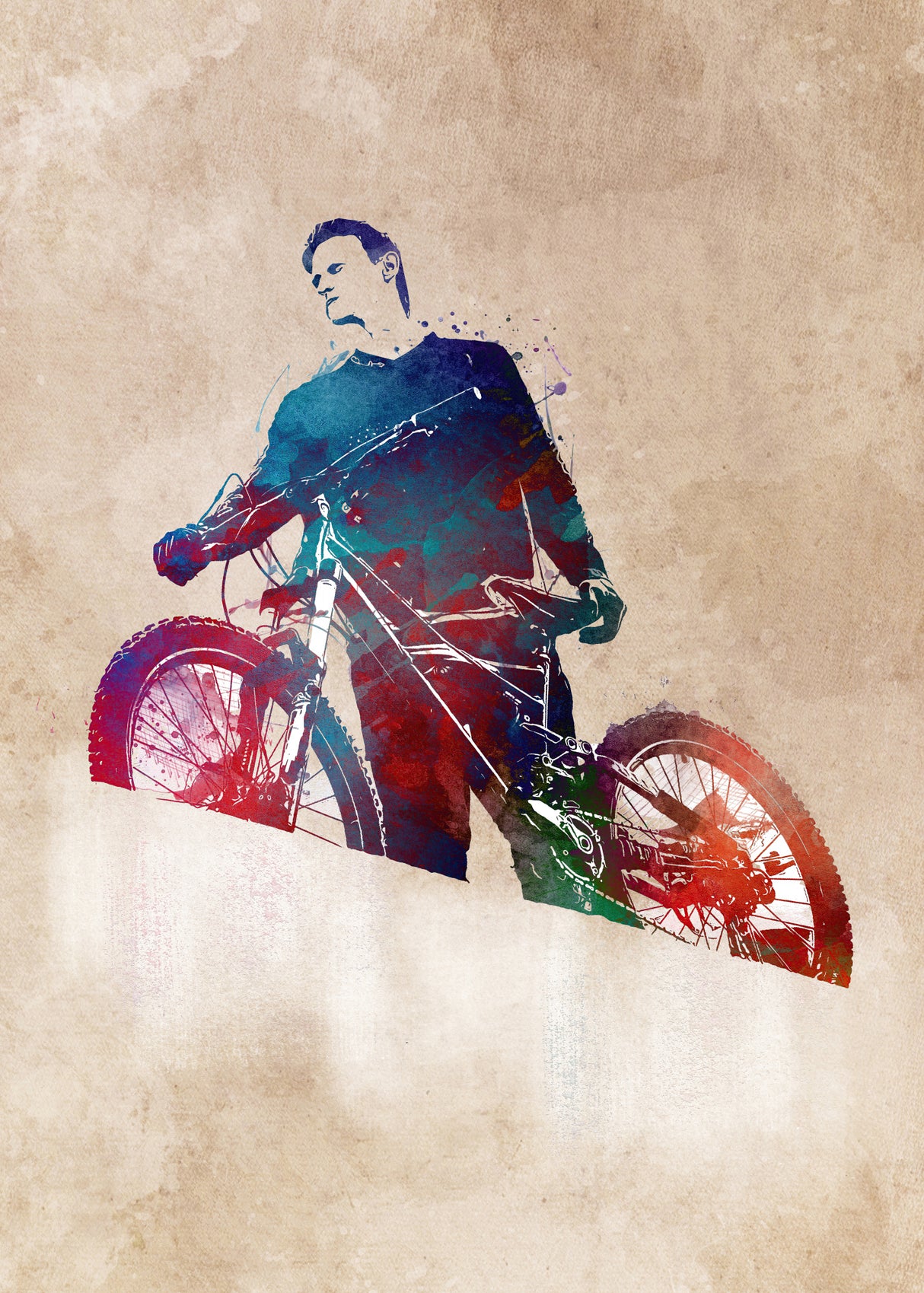 Cycling sport art 10 Poster och Canvastavla