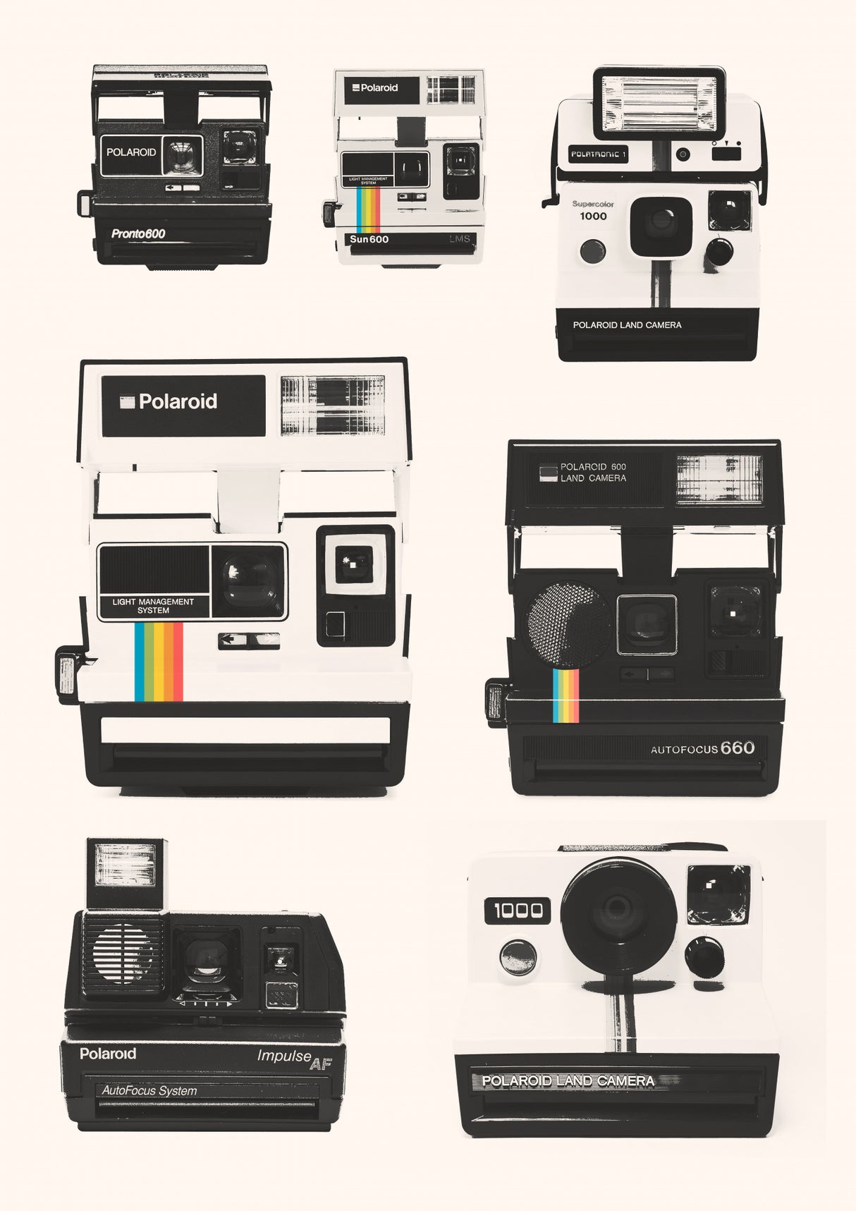 Instant Camera Collection Poster och Canvastavla