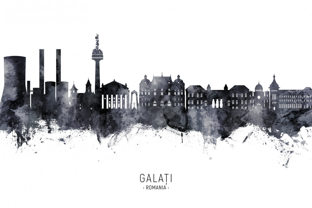 Galati Romania Skyline Poster och Canvastavla