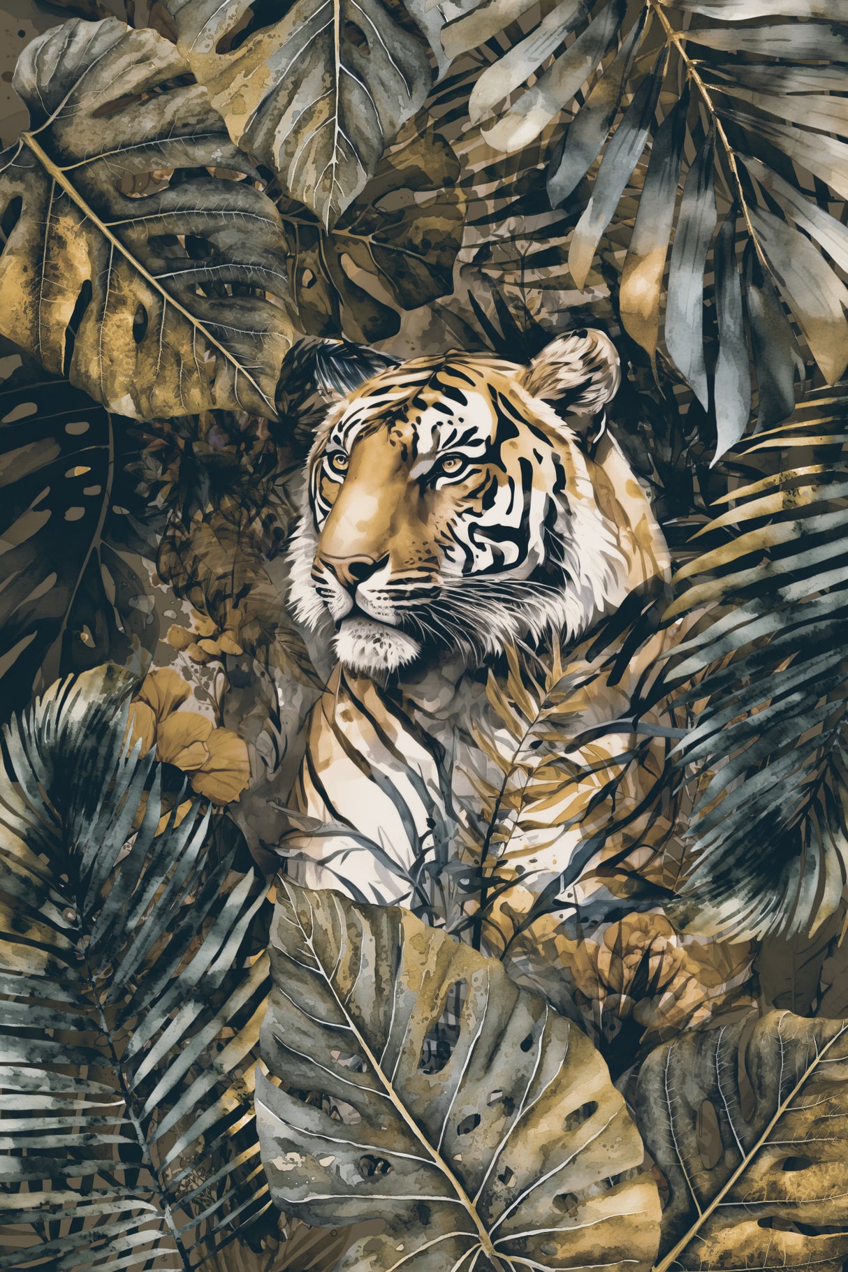 Jungle Tiger Ii Poster och Canvastavla