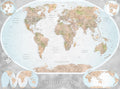 Classic world map in watercolor, Therese Poster och Canvastavla