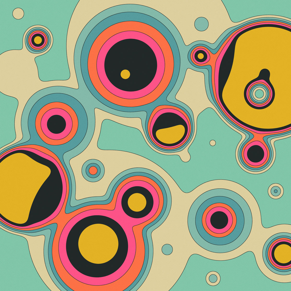 Fluid Geometrics 3 Poster och Canvastavla