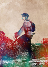 Cycling sport art 56 Poster och Canvastavla