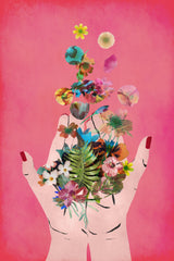 Frida`s Hand`s (Pink Version) Poster och Canvastavla
