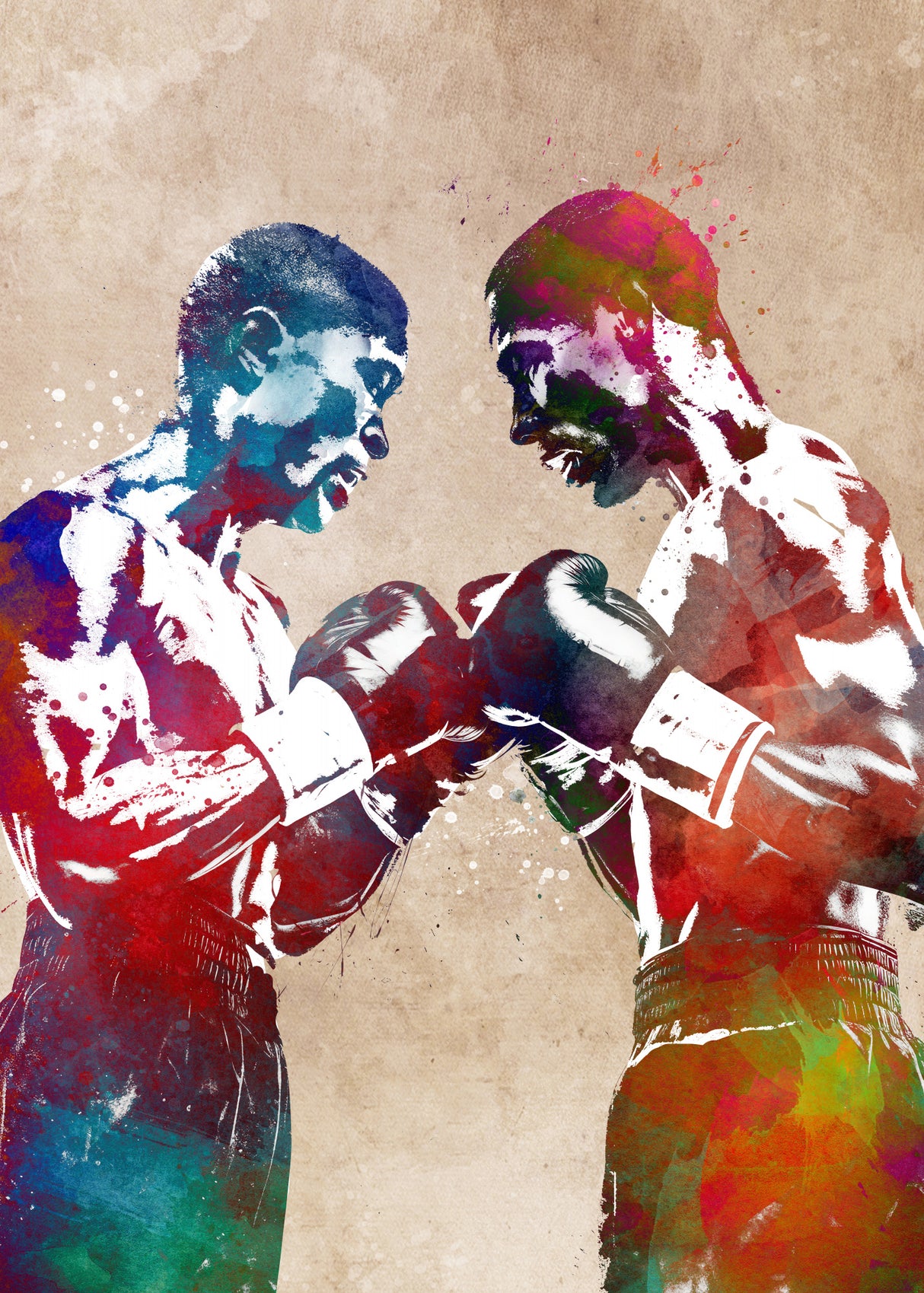 Boxing sport art Poster och Canvastavla