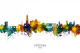 Córdoba Spain Skyline Poster och Canvastavla