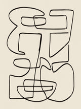 Warm Abstract Line Art Poster och Canvastavla