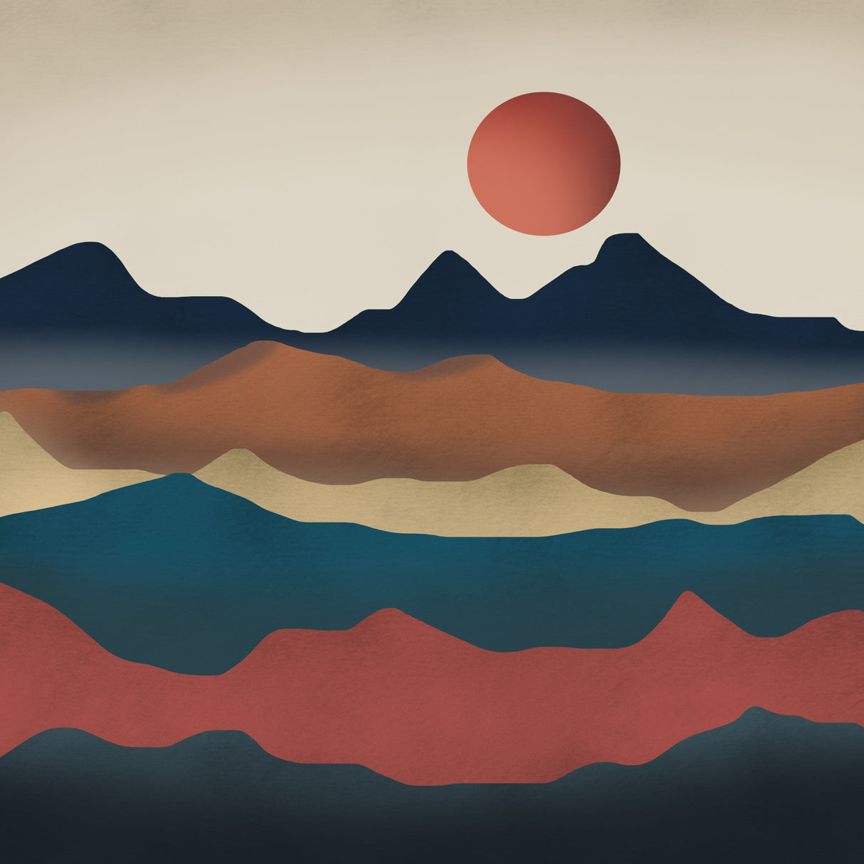 Planet Red Poster och Canvastavla