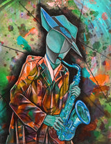 Street Musician Poster och Canvastavla