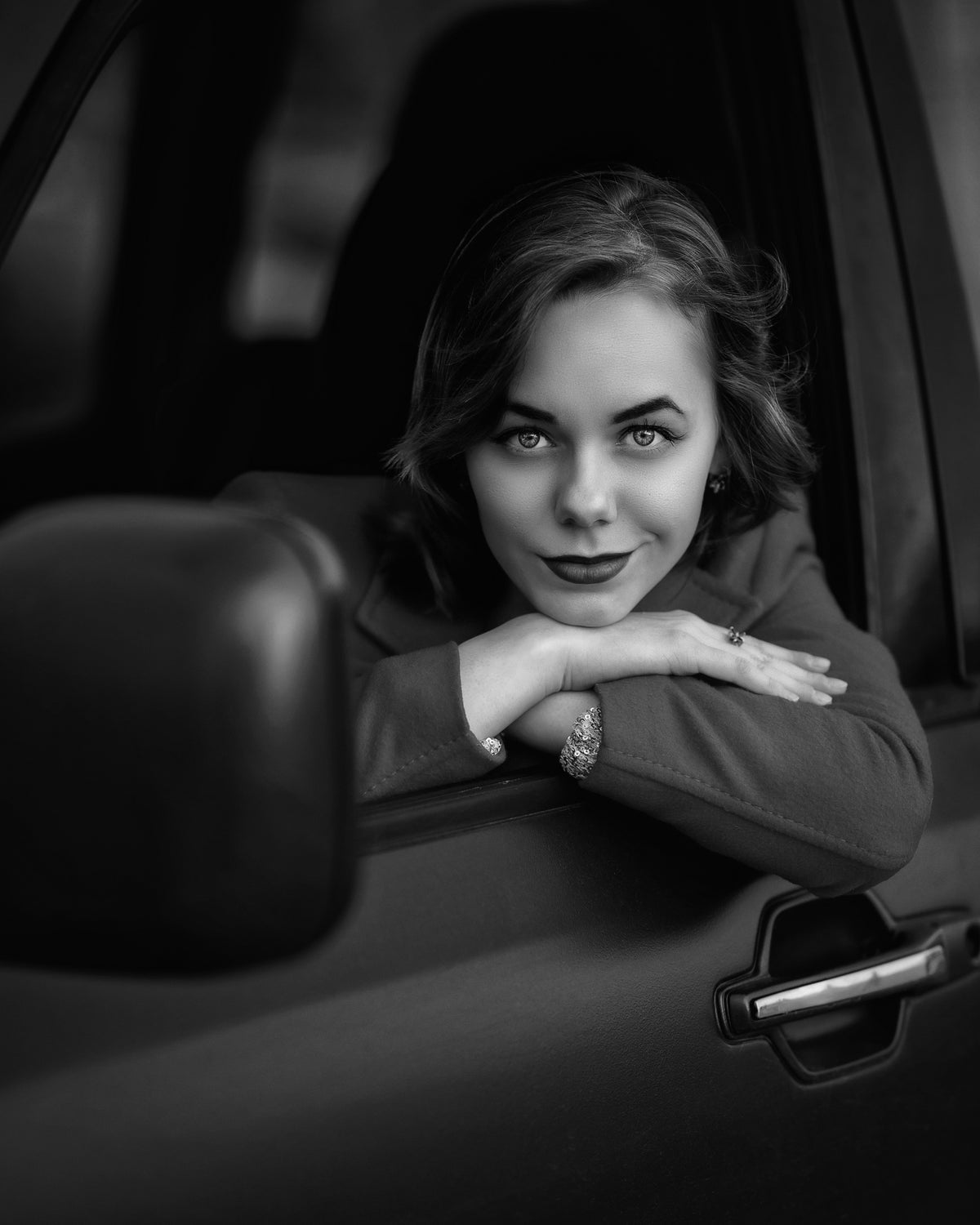 Polina BW Poster och Canvastavla
