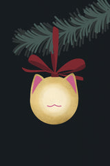 Meowrry bauble (black gold) Poster och Canvastavla