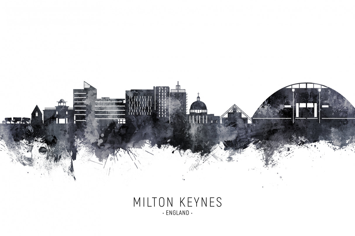 Milton Keynes England Skyline Poster och Canvastavla
