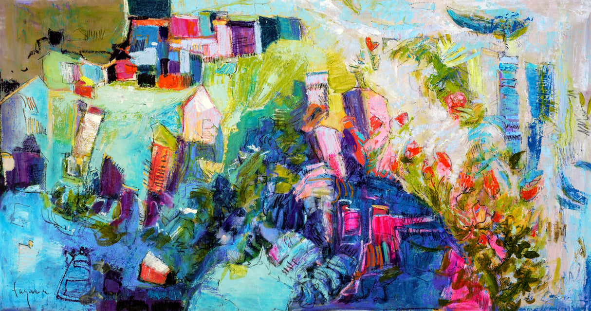 Settling Into The Village Poster och Canvastavla