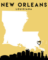 City Love Maps 60 Poster och Canvastavla
