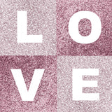 Pink Glitter Love Poster och Canvastavla