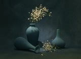 Antique Vase with Flowers Poster och Canvastavla