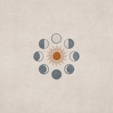 Bej Moon and Sun for Cases Poster och Canvastavla
