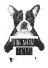 Being Normal Is Boring Poster och Canvastavla