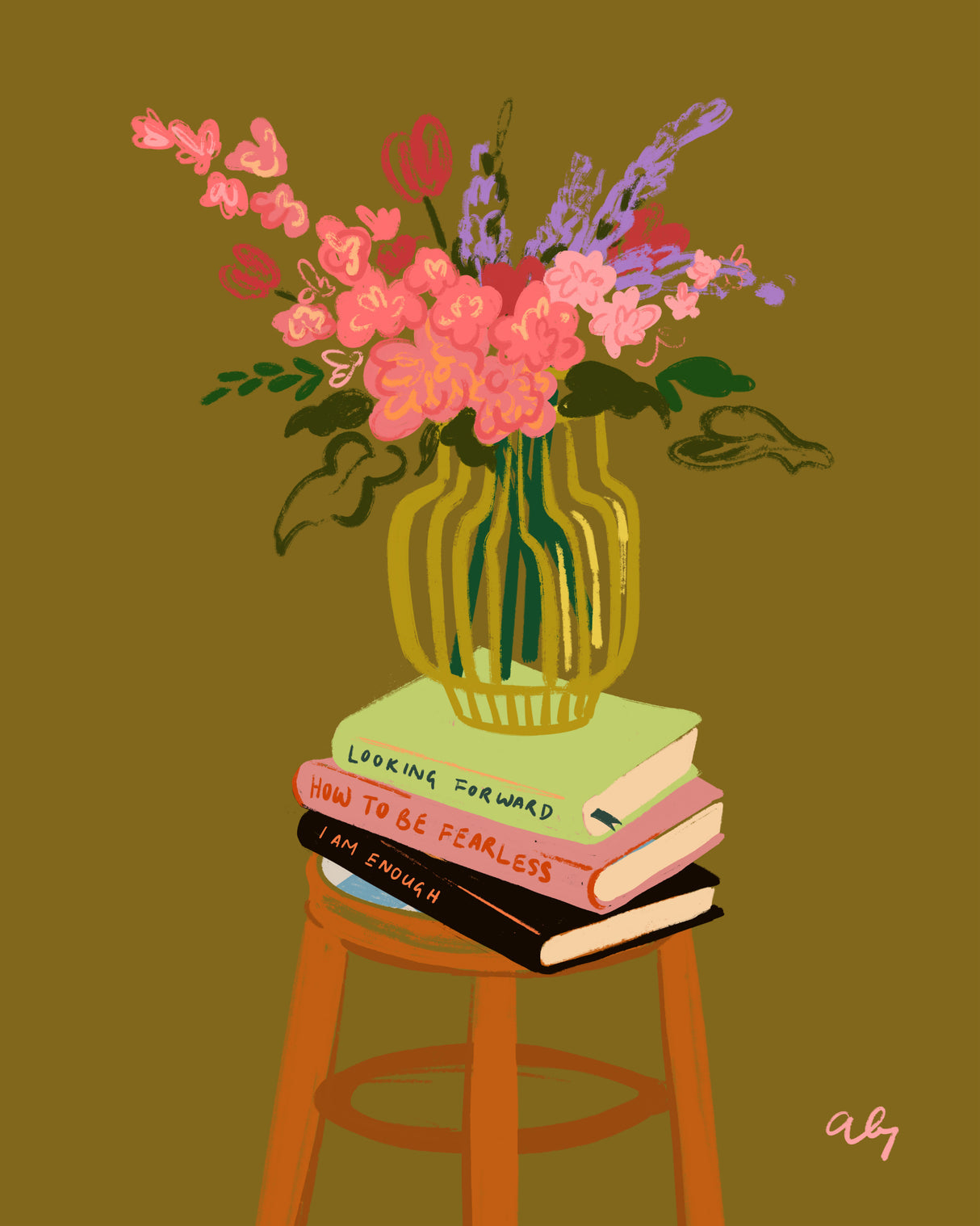 Floral Vase Poster och Canvastavla