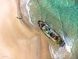 Shipwreck in the surf Poster och Canvastavla