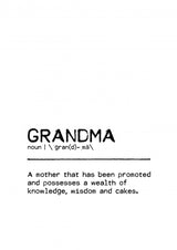 Quote Grandma Cakes Poster och Canvastavla