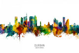 Durban South Africa Skyline Poster och Canvastavla