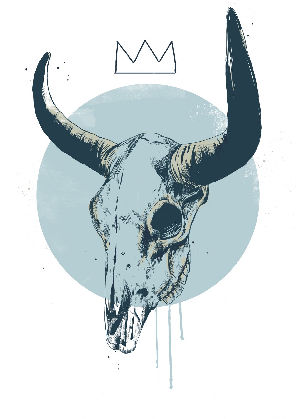 Bull skull Poster och Canvastavla