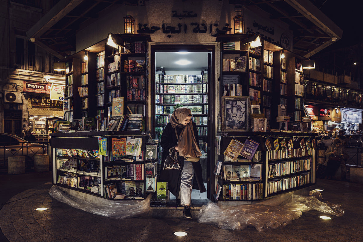 Little library in Downtown Poster och Canvastavla