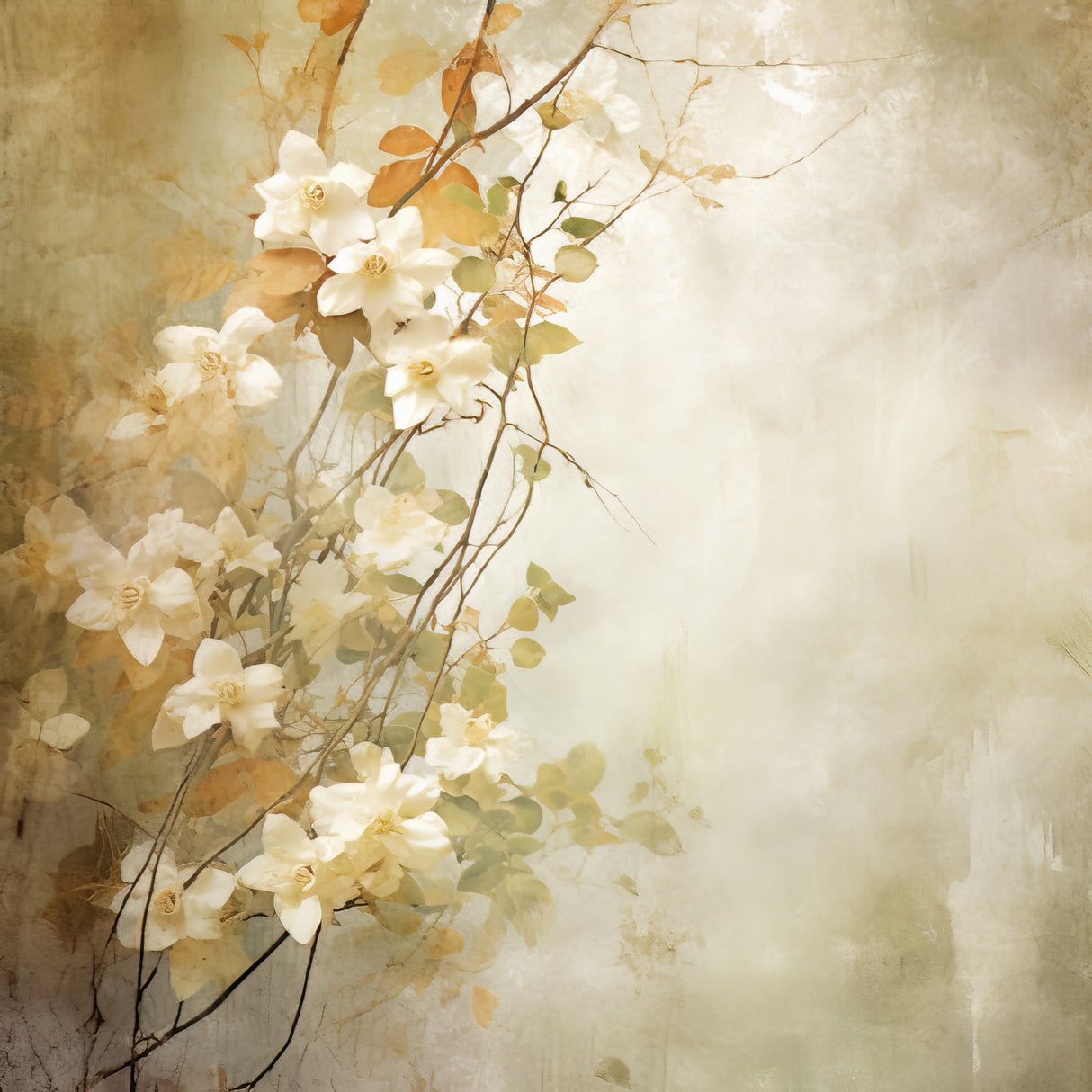Fa Vintage Floral 85 Poster och Canvastavla