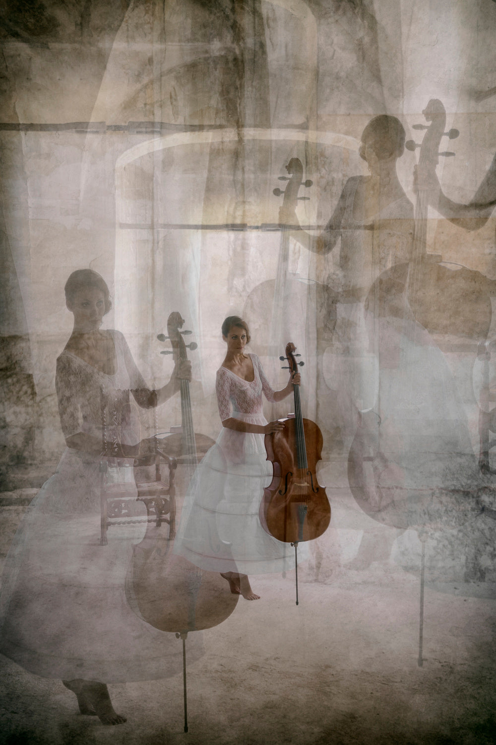 the stage fright of the cellist Poster och Canvastavla