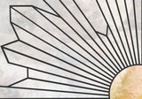 Geometric Gold Marble Sun Mural Poster och Canvastavla