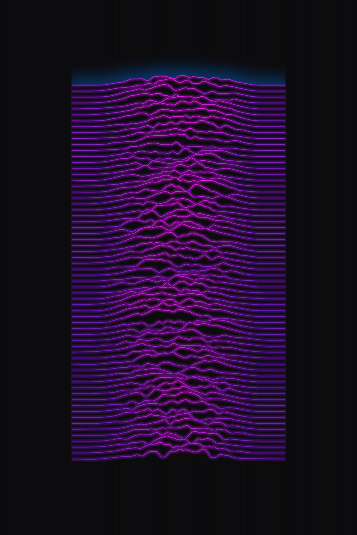220116 Neon Waveform Poster och Canvastavla