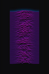 220116 Neon Waveform Poster och Canvastavla