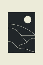 Black Minimal Mountains #1 Poster och Canvastavla