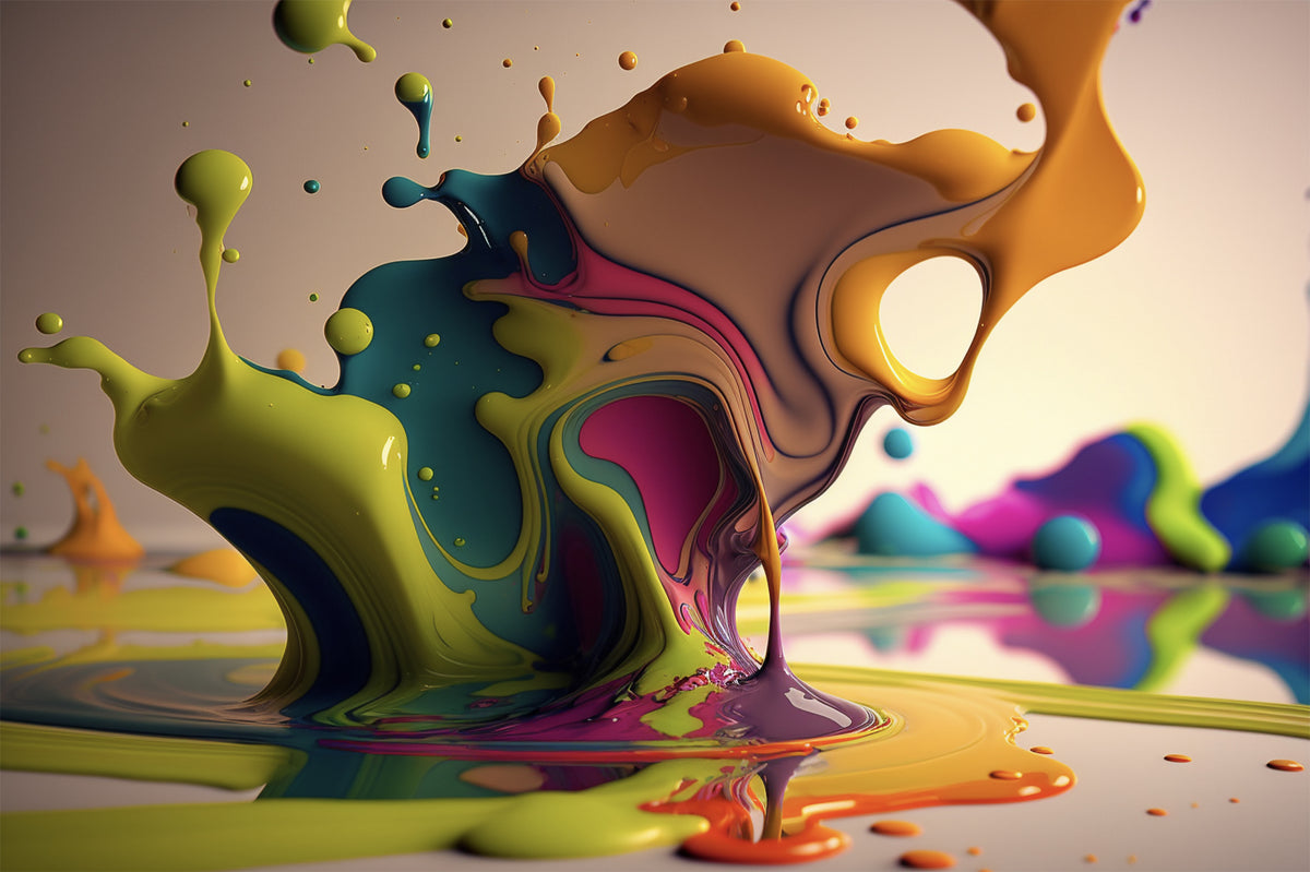 Paint chaos Poster och Canvastavla
