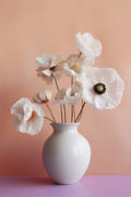 White Poppy In White Vase Poster och Canvastavla
