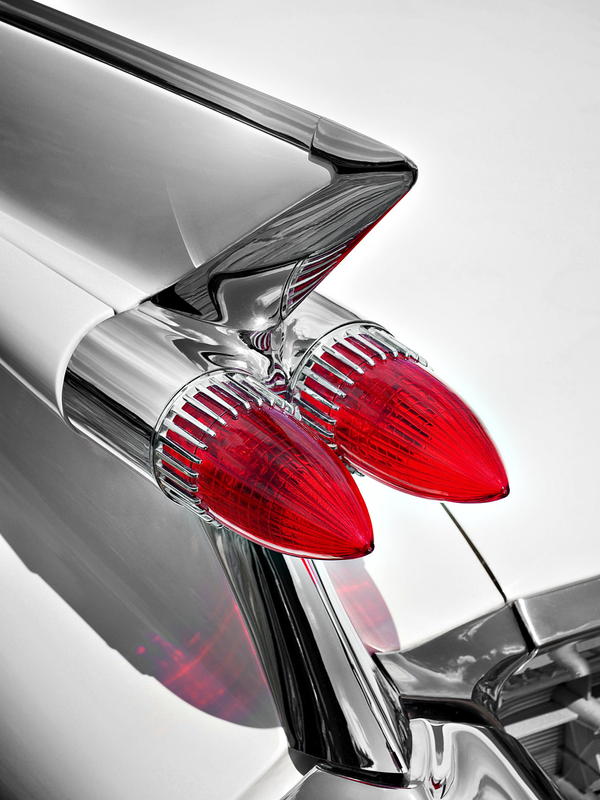 American classic car Sedan Deville 1959 tail fin abstract Poster och Canvastavla