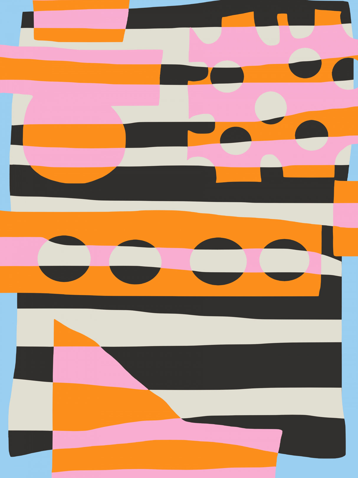 Abstract Stripe Minimal Collage 6 Poster och Canvastavla
