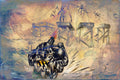 Space soldier against Aliens Poster och Canvastavla