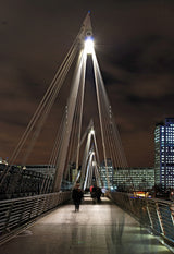 Golden Jubilee Bridge by Night Poster och Canvastavla