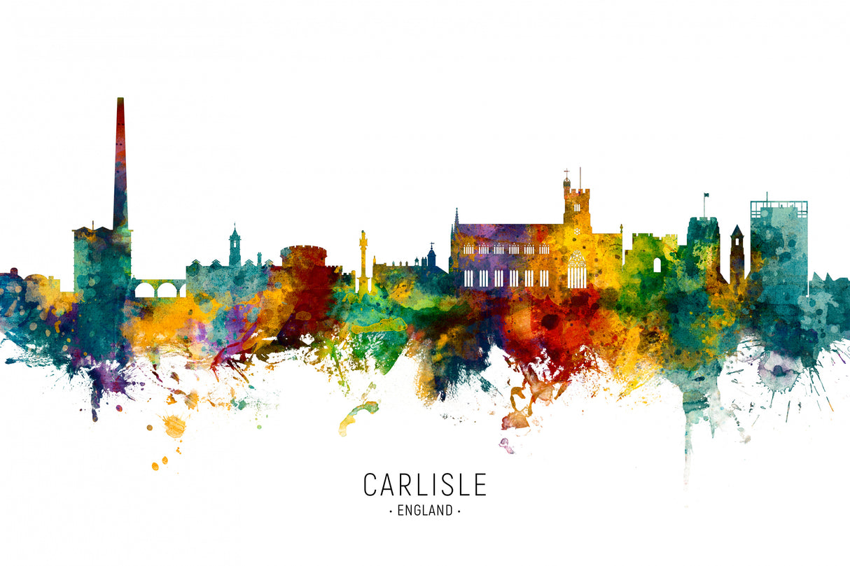 Carlisle England Skyline Poster och Canvastavla