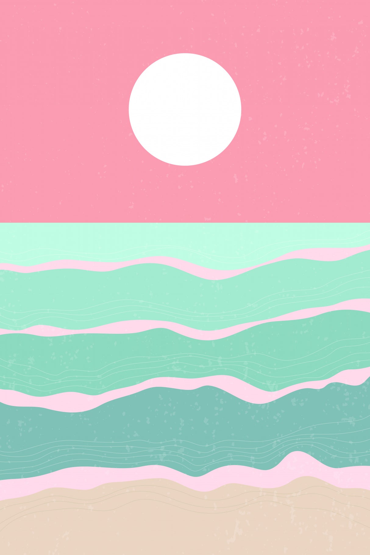 Sunset Over the Ocean #3 Poster och Canvastavla