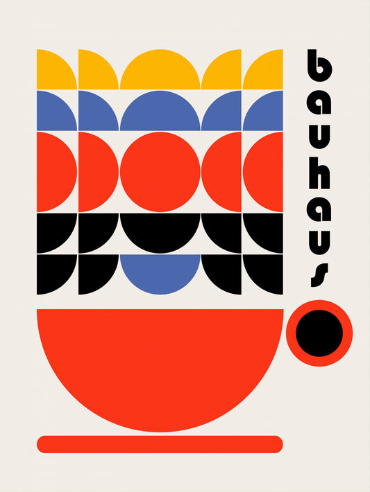 Bauhaus Coffee 70s Decor Poster och Canvastavla