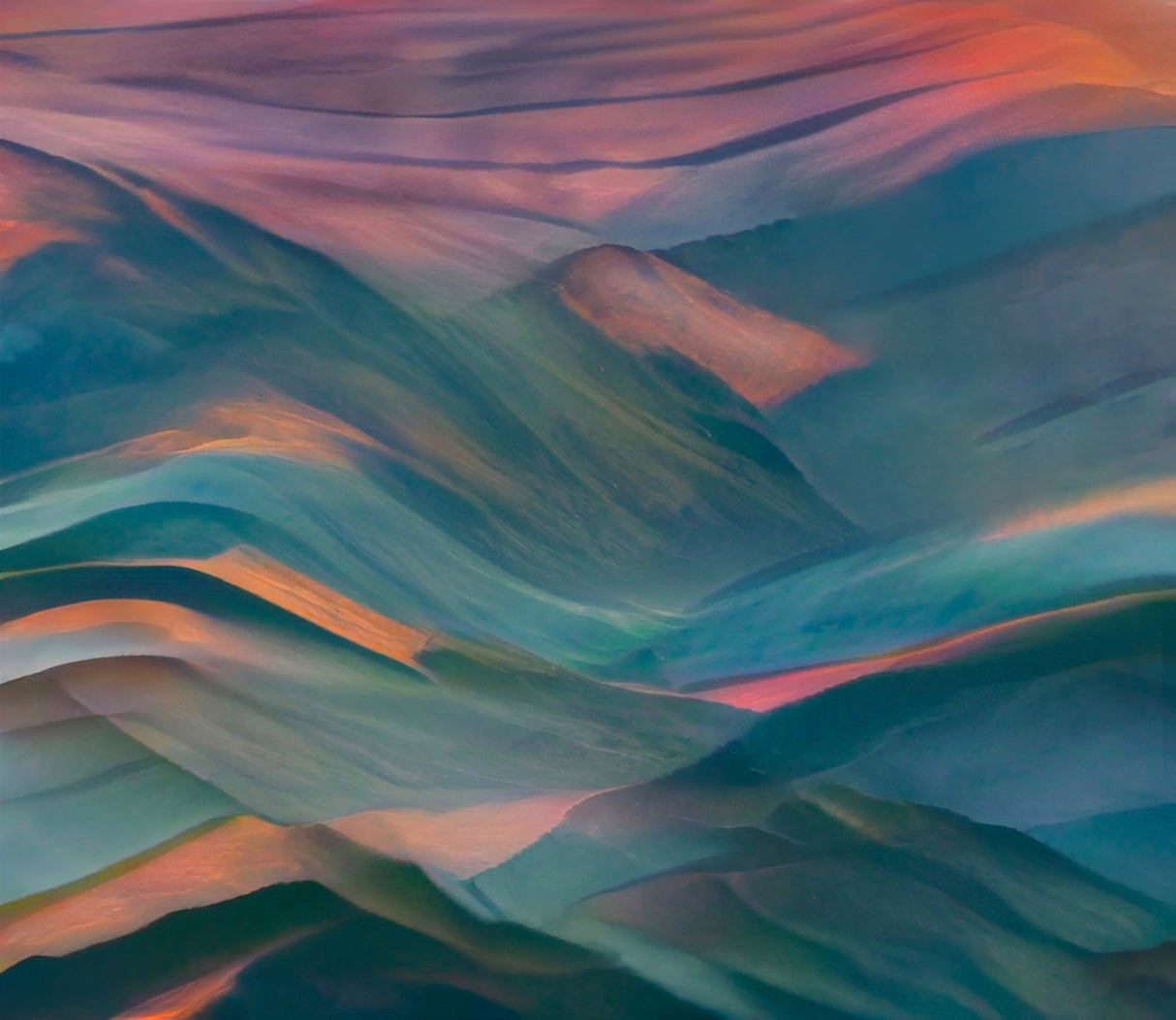 Sunset over the hills of Santa Barbara Poster och Canvastavla