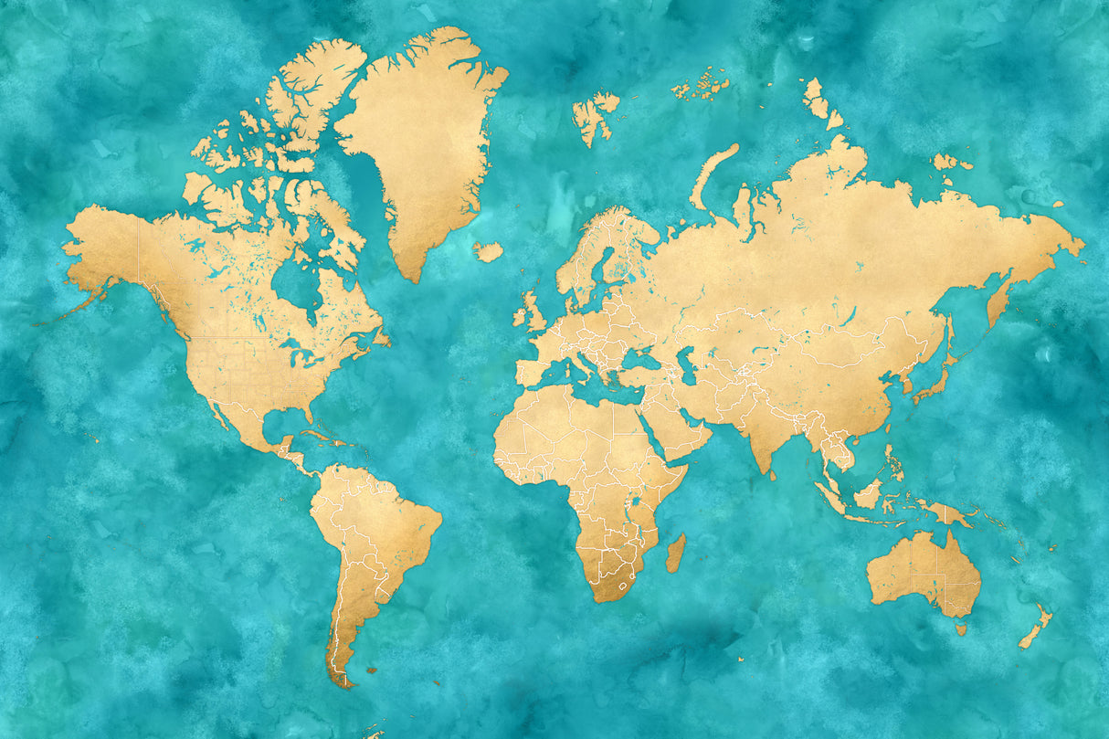 Lexy world map Poster och Canvastavla