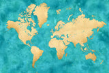 Lexy world map Poster och Canvastavla