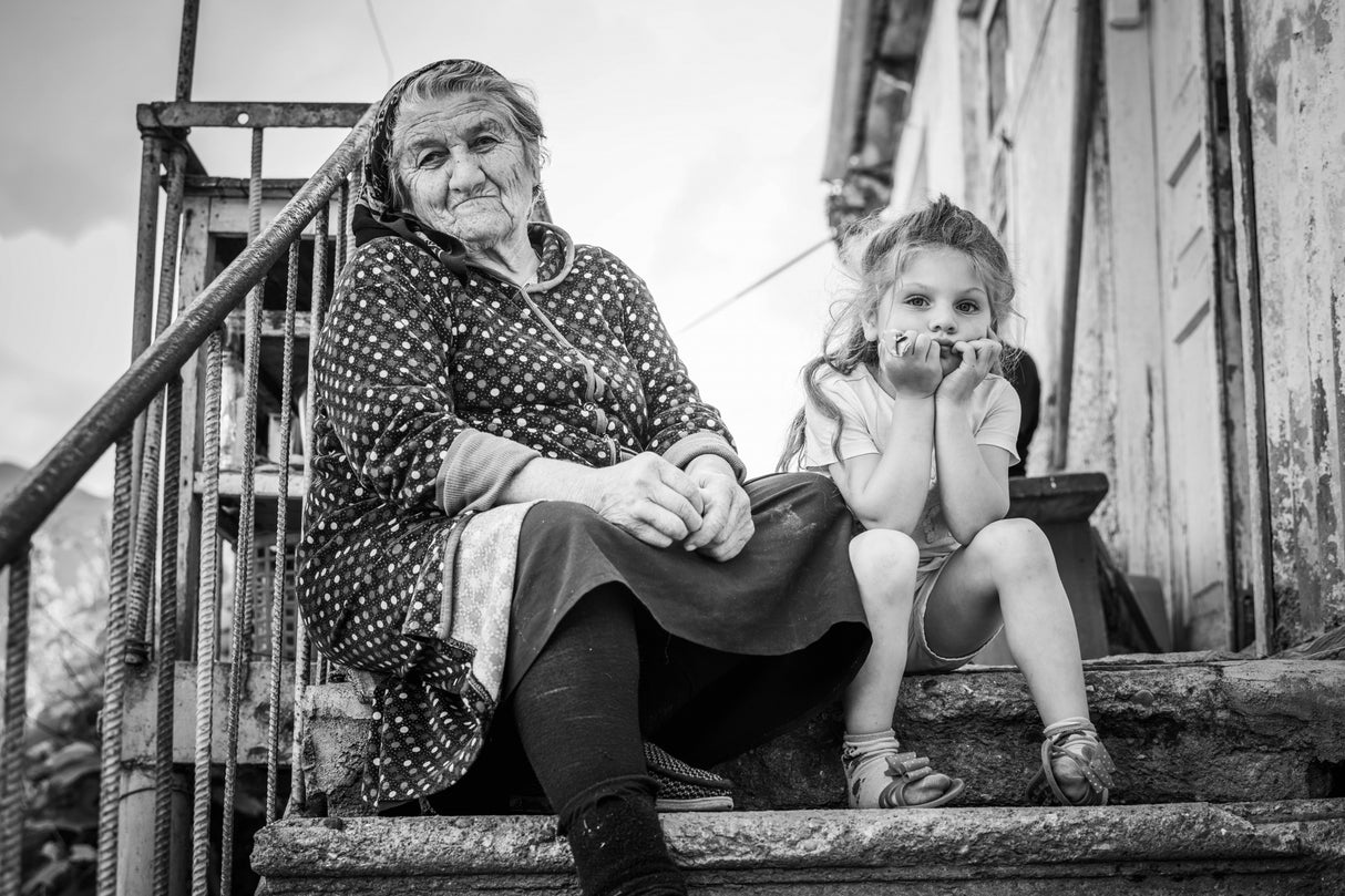On the stairs Poster och Canvastavla